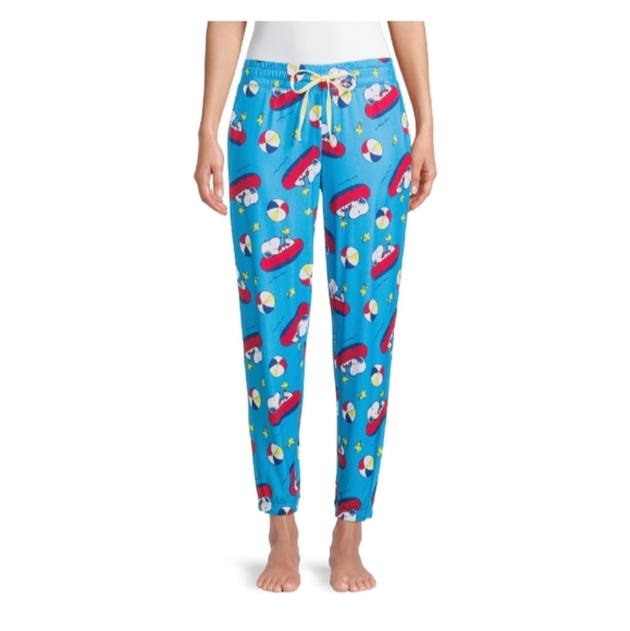 PEANUTS LADIES SLEEP JOGGER LOUNGE PANTS WITH POCKETS - Picture 2 of 6
